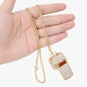 Gold Bling Whistle Necklace